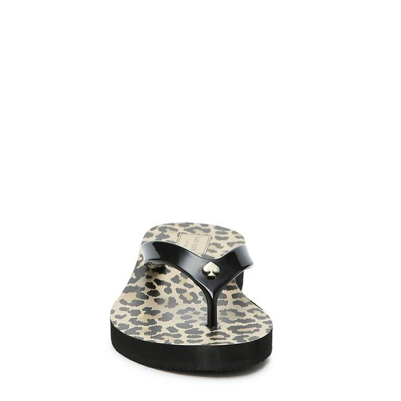 Kate Spade Flip Flop Wedge Thong Sandal Leopard - Picture 2 of 3